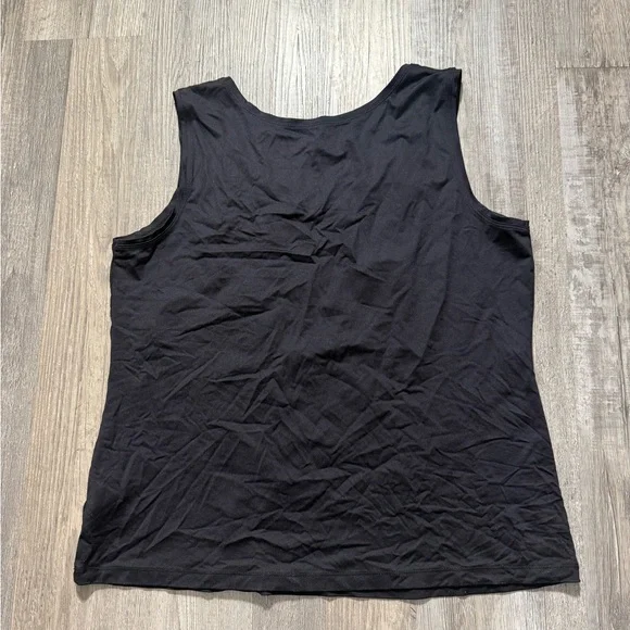 212 Collection Black Textured Sleeveless Tank Top - Picture 2 of 4